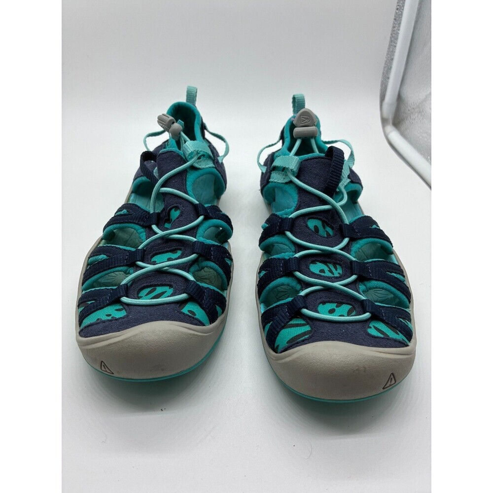 Keen Whisper Girls Water Sandals Blue Aqua Closed Toe Hiking Shoes Size 4